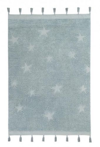 Lorena Canals koberce Ručně tkaný kusový koberec Hippy Stars Aqua Blue - 120x175 cm Modrá