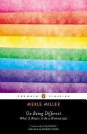 On Being Different - What it Means to be a Homosexual (Miller Merle)(Paperback)