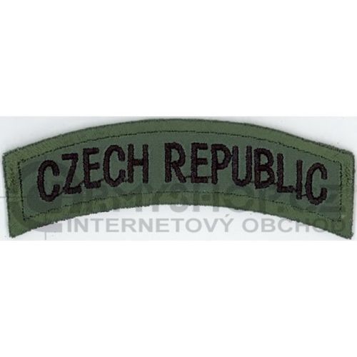 Nášivka: CZECH REPUBLIC [oblouková] [bsz] olivová | černá