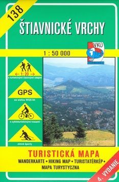 VKÚ 138 Štiavnické vrchy 1:50 000 turistická mapa