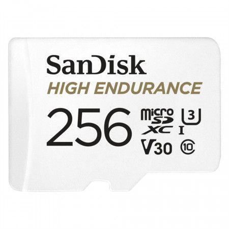 SanDisk microSDHC High Endurance Video 256 GB C 10 U3 V30, adaptér