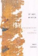 If Not, Winter - Fragments of Sappho (Carson Anne)(Paperback)