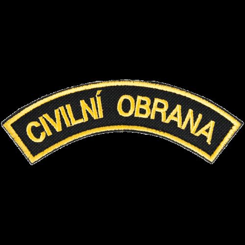 Nášivka: CIVILNÍ OBRANA [ssz] černá | bílá