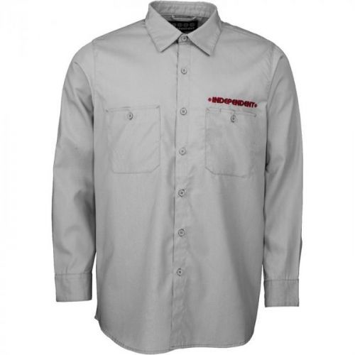 košile INDEPENDENT - Grindstone Work Shirt Pale Grey  (PALE GREY ) velikost: M