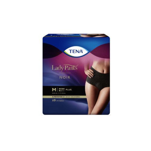 TENA LADY PANTS PLUS NOIR MEDIUM KALHOTKY ABSORPČNÍ NATAHOVACÍ,BOKY 75-100CM,1010ML