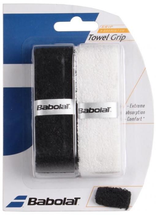 Babolat Towel Grip X2   white black badmintonová froté omotávka