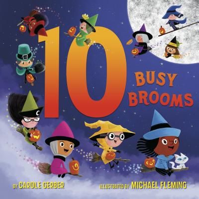 10 Busy Brooms (Gerber Carole)(Board book)