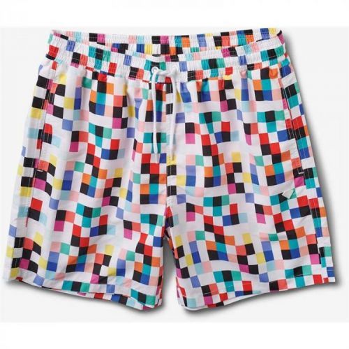 plavky DIAMOND - Pixel Board Shorts White (WHT) velikost: 2X