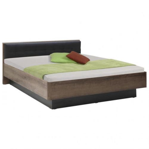 Postel 180/200 Cm Kompozitní Dřevo Černá Barvy Dubu Carryhome