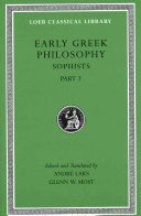 Early Greek Philosophy, Volume IX: Sophists, Part 2 - Sophists, Part 2 (Laks Andre (Princeton University New Jersey))(Pevná vazba)