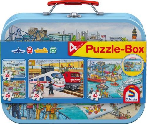 Schmidt 4 Puzzles - Coffret Moyens De Transport