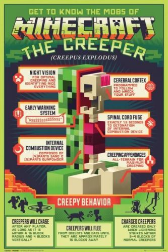 Posters Plakát, Obraz - Minecraft - Creepy Behaviour, (61 x 91,5 cm)