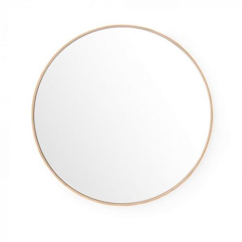 Nástěnné zrcadlo s rámem z dubového dřeva Wireworks Glance, ⌀ 66 cm