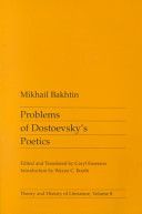 Problems of Dostoevsky's Poetics (Bakhtin M. M.)(Paperback)