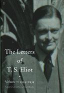 Letters of T. S. Eliot Volume 7: 1934-1935 (Eliot T. S.)(Pevná vazba)