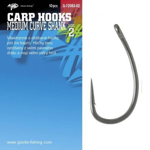 Giants Fishing Háček s očkem Medium Curve Shank 10ks