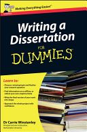 Writing a Dissertation For Dummies (Winstanley Carrie)(Paperback)