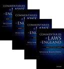 Oxford Edition of Blackstone: Commentaries on the Laws of England (Blackstone Sir William)(Multiple copy pack)