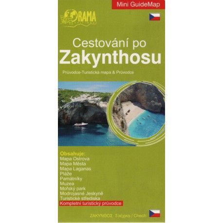 ORAMA Cestování po Zakynthosu 1:130 000 turistická mapa + průvodce