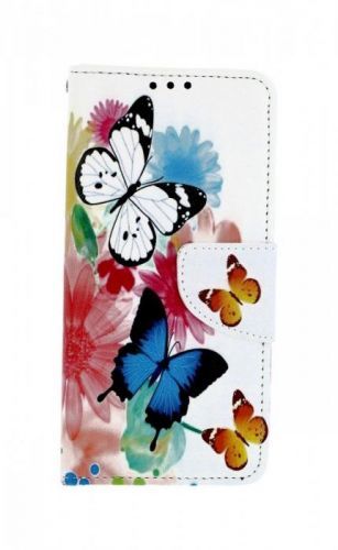 Pouzdro TopQ Samsung A20e knížkové Barevné s motýlky 42944