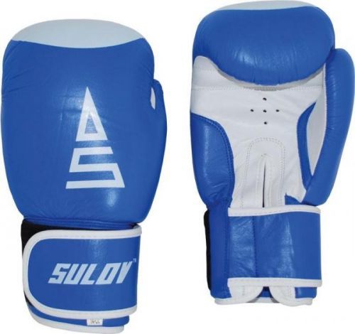 Box rukavice SULOV, kožené, modro - bílé Box rukavice SULOV kožené 10oz., modro-bílé