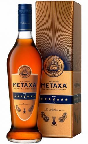 Metaxa 7* 40% 1l kartonek etik2