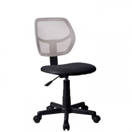 TEMPO KONDELA Otočná židle, šedá / černá, MESH