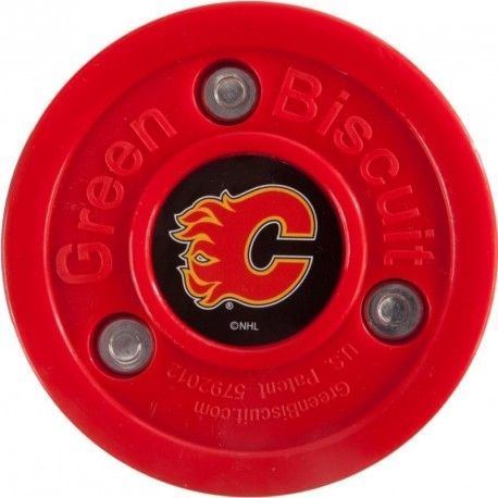 Green Biscuit Puk Nhl Calgary Flames, Calgary Flames