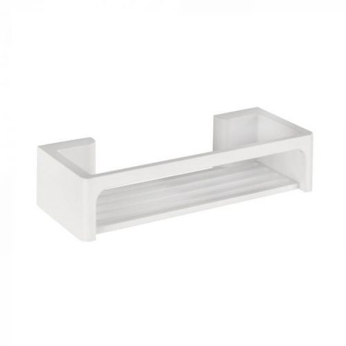 Bílá samodržicí nástěnná koupelnová polička Wenko Bralia