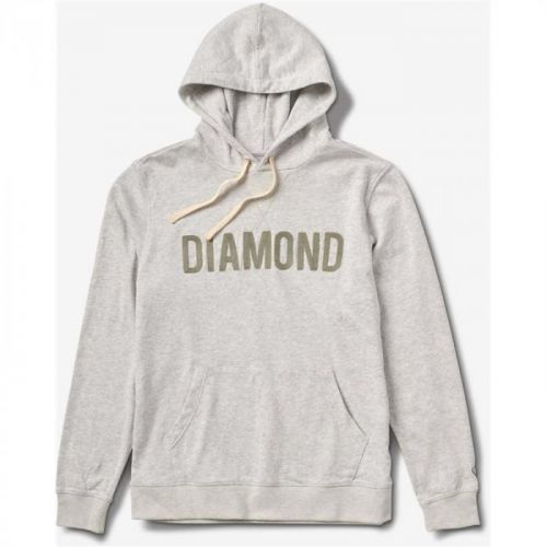 mikina DIAMOND - Diamond French Terry Hoodie Heather Ash (HTASH)