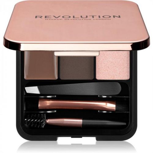 Makeup Revolution Brow Sculpt Kit sada pro dokonalé obočí odstín Dark 2,2 g