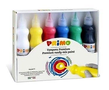 Temperové barvy PRIMO BASIC, sada 6 x 75ml, box M-2533TL6