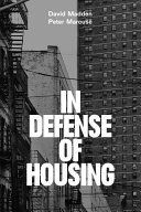In Defense of Housing - The Politics of Crisis (Marcuse Peter)(Paperback)