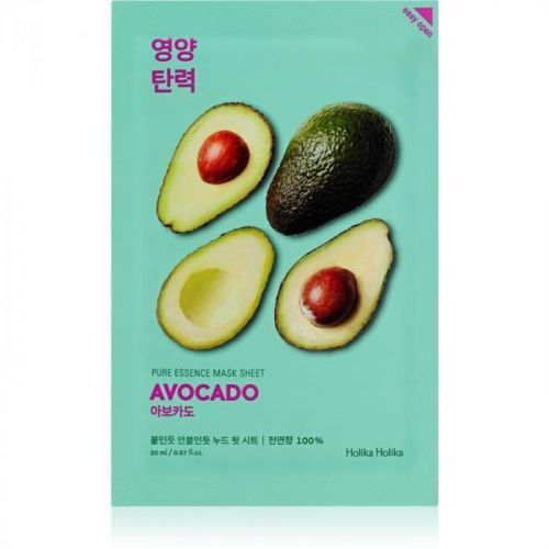 Holika Holika Pure Essence Mask Sheet Avocado zklidňující plátýnková maska