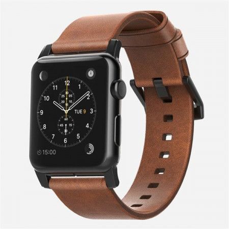 Kožený pásek / řemínek pro Apple Watch 42mm / 44mm - Nomad, Modern Black