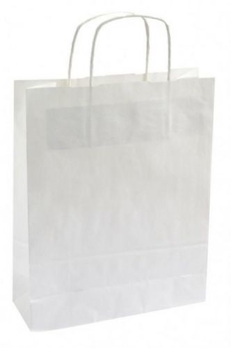 Dárková taška papírová - bílá 25 x 32 x 11 cm
