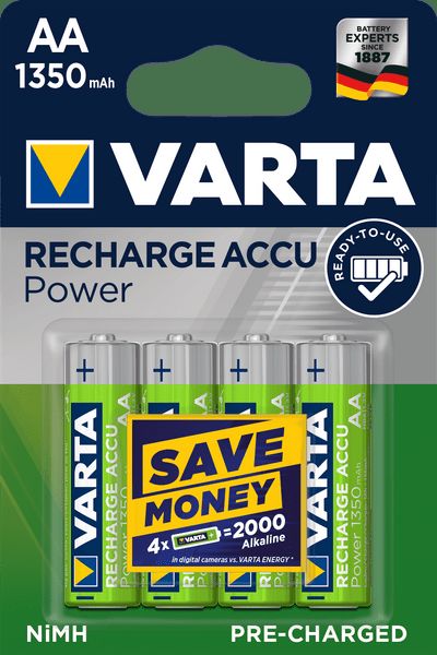 Varta Nabíjecí Baterie Power 4 Aa 1350 Mah r2u 56746101404