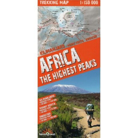 TerraQuest Afrika - nejvyšší vrcholy  1:150 000 turistická mapa