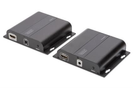 DIGITUS 4K HDMI Extender Set over IP, over network cable (CAT 5/5e/6/7), 4K2K/30Hz, black