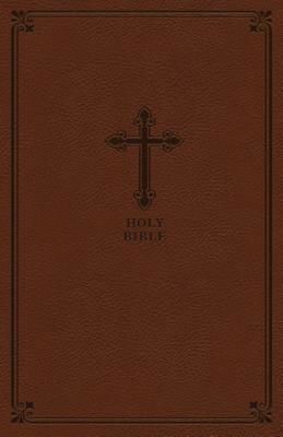 KJV, Value Thinline Bible, Compact, Leathersoft, Brown, Red Letter Edition, Comfort Print (Thomas Nelson)(Leather / fine binding)