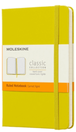 Moleskine - zápisník tvrdý, linkovaný, žlutý S