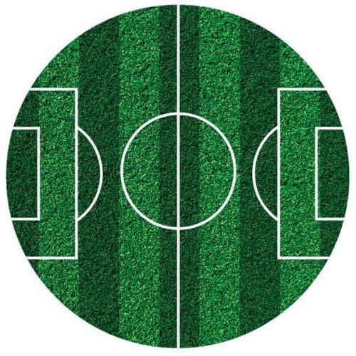 Fondánový list fotbalové hřiště kulaté 16cm - Dekora