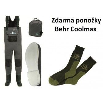 Behr neoprenové prsačky 5mm Platin-Innovation FILC + ponožky COOL MAX zdarma Vel. 44/45