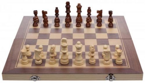 Merco dřevěné šachy 3v1