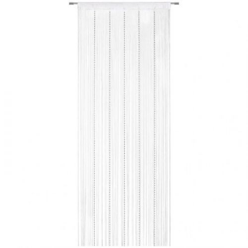 Provázková Záclona 90/245 Cm Barvy Stříbra Bílá Boxxx