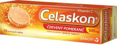 Celaskon®  Celaskon červený pomeranč 500mg 10 šumivých tablet