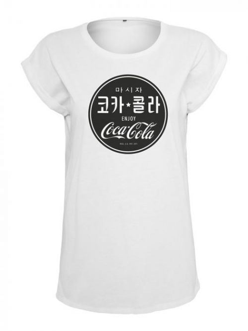 Merchcode Tričko 'Coca Cola Chinese'  bílá