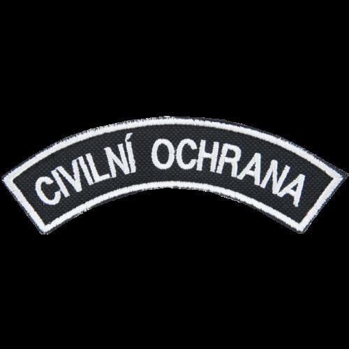 Nášivka: CIVILNÍ OCHRANA [ssz] černá | bílá