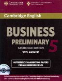 Cambridge English Business 5 Preliminary Self-study Pack (student's Book with Answers and Audio CD) (Cambridge ESOL)(Mixed media product)