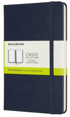 Moleskine: Zápisník tvrdý čistý modrý M